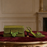 Rhinestone Pointed-Toe Heels & Bag Set | Party & Wedding