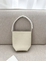 25 year new cowhide lychee pattern single shoulder commuting versatile large capacity bucket bag