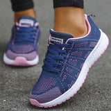 Women's Canvas Lace-Up Flat Casual Sneakers