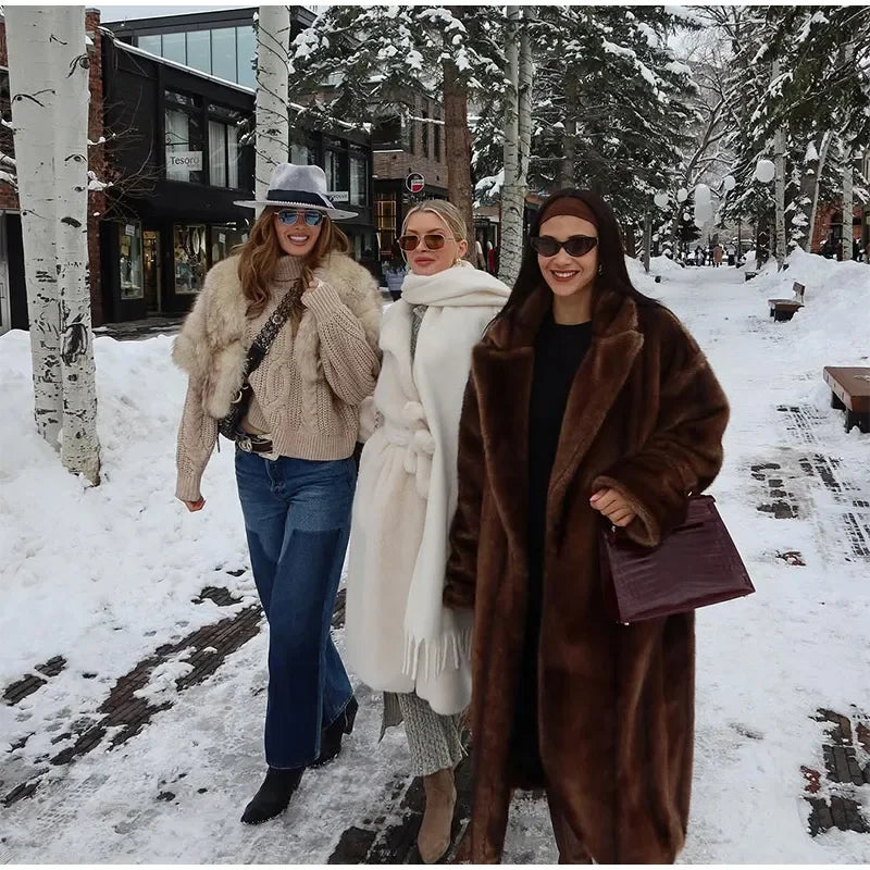 Women's Luxury Faux Fur Long Coat