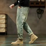 Men's Retro Loose Denim Harem Pants | Harajuku Style