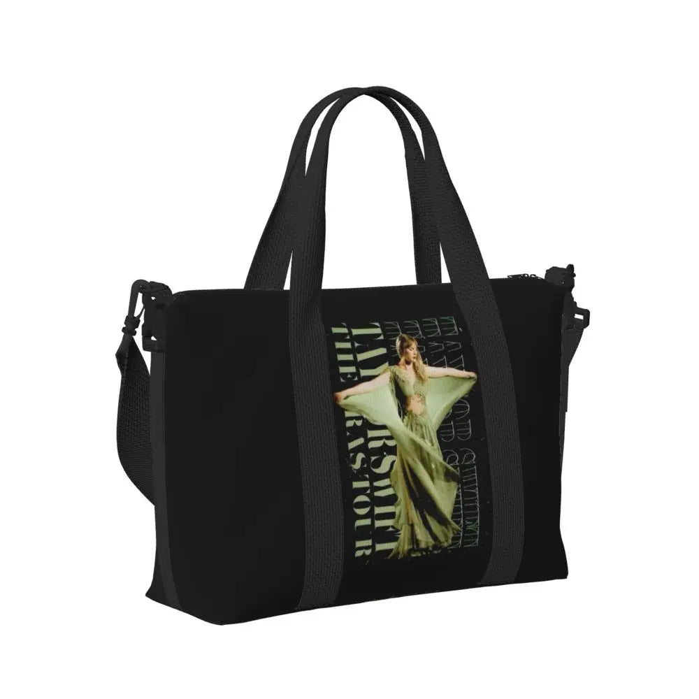 Custom The Eras Tour 1989 Taylor's Swift's American Pop Singer Tote Bag Women Large Capacity Beach Gym Travel Bags