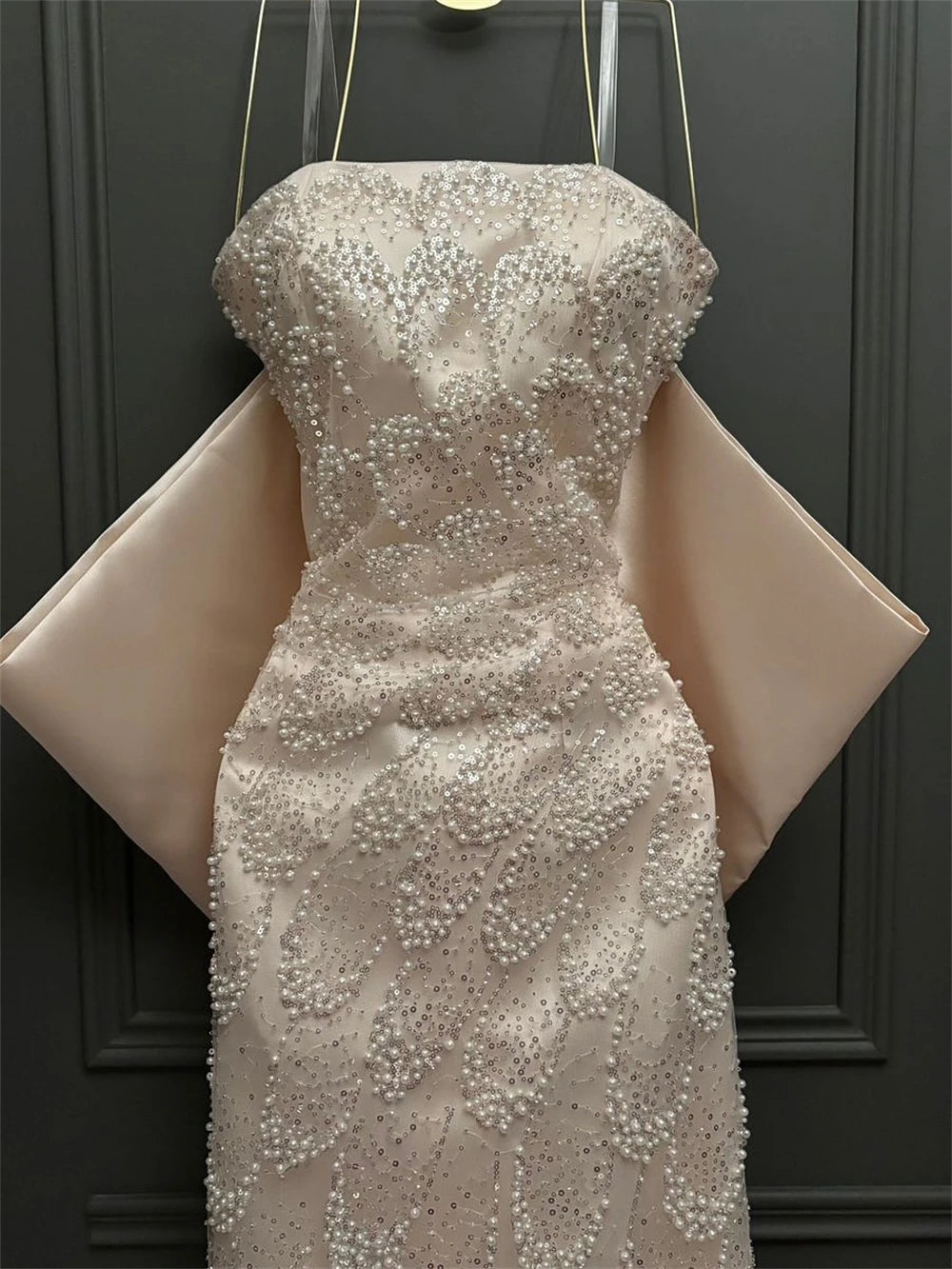Contessa Beaded Mermaid Evening Gown | Off-Shoulder Formal Dress