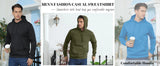 TACVASEN Autumn Winter Fleece Hoodies Mens Thermal Warm Hooded Sweatshirts Pockets Casual Hoodies Pullover Tops Male