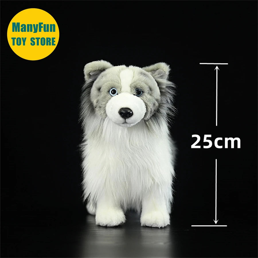 Border Collie High Fidelity Anime Cute Plushie Sheep Dog Plush Toys Lifelike Animals Simulation Stuffed Doll Kawai Toy Gifts