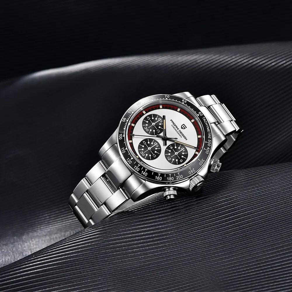 2026 PAGANI DESIGN New Men Quartz Wristwatch Fashion Ceramic Bezel Chronograph Stopwatch Waterproof 100m Stainless Watch for Men