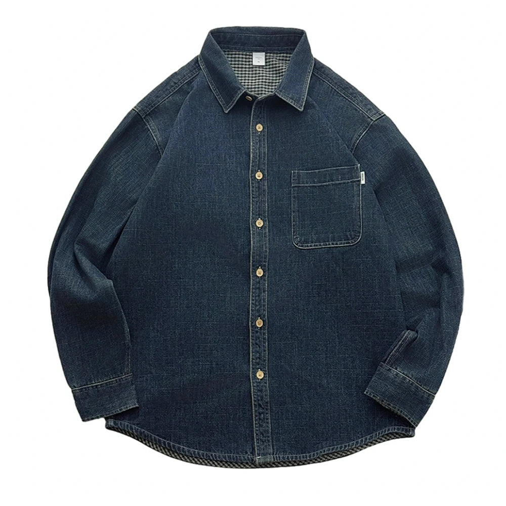 Men's Japanese Vintage Heavyweight Denim Shirt