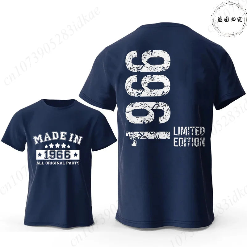 60th Birthday Vintage Graphic T-Shirt — Made in 1966 Men's Short Sleeve Tee