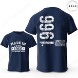 60th Birthday Vintage Graphic T-Shirt — Made in 1966 Men's Short Sleeve Tee