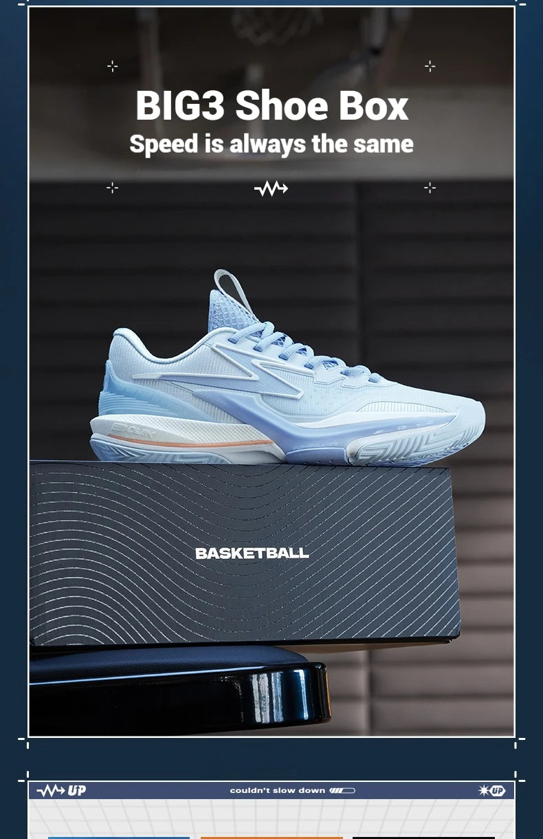361 Degrees BIG3 6.0 Men's Basketball Wear-Resistant Non-slip Shock-absorbing Rebounding Actual Combat Sneakers Male 572521110