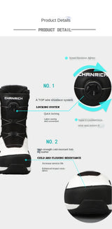 Adult Snowboarding Shoes Snow Boots Man Wire Buckle Models Fast Wear Ski Shoes Men Women Ski Equipment Warm Anti Ski Boots