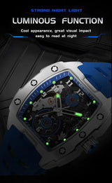 Luxury Automatic Skeleton Watch – Waterproof Silicone Sport Wristwatch