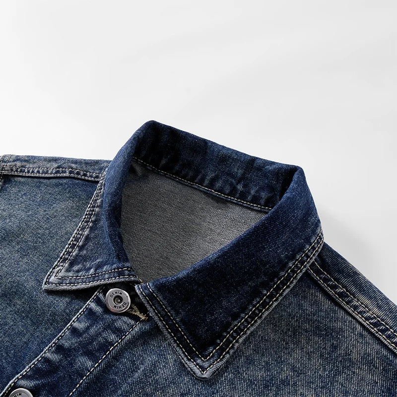 Washed Heavyweight Denim Jacket – Vintage Workwear
