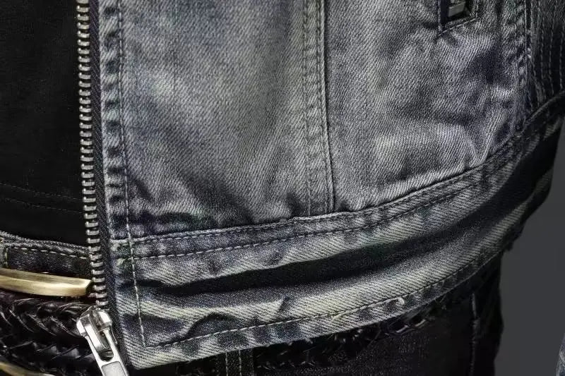 Men's USA-Made Slim Fit Denim Zipper Jacket | Autumn & Winter Casual Coat