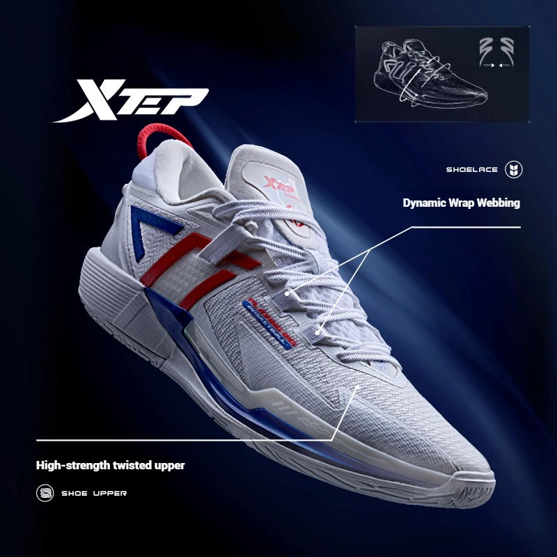 Xtep Ling Ji Men's Basketball Shoes 2025 Spring Rebound Breathable Men's Sports Shoes Marathon Carbon Sneakers 875219120003