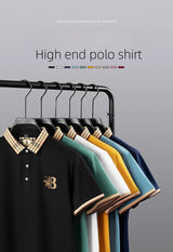 Men's Embroidered Polo Shirt – Breathable Summer Style
