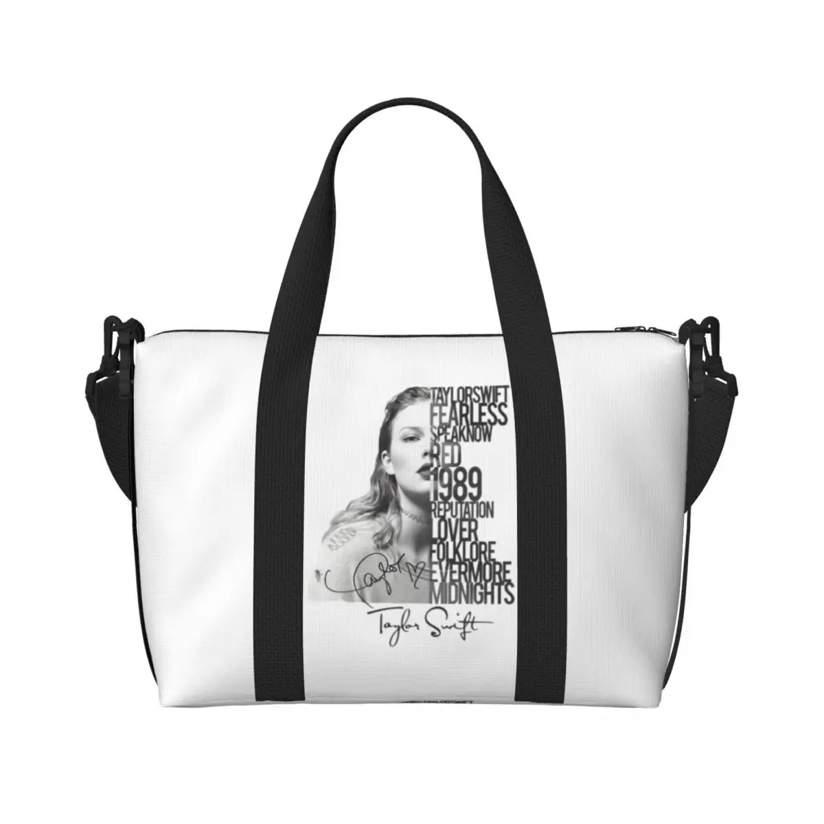 Custom The Eras Tour 1989 Taylor's Swift's American Pop Singer Tote Bag Women Large Capacity Beach Gym Travel Bags