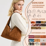 New Winter Women's Natural Suede Leather Bags Female Soft Cowhide Durable Crossbody Shoulder Bag Ladies Fashion Commute Handbags