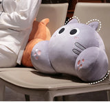 Thickened Cat Back Cushion Siamese Calico Cat Sofa Bed Chair Lumbar Support Cushion Comfortable Throw Pillow Home Decor Girl