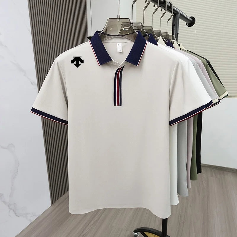 Men's Embroidered Polo Shirt – Breathable Summer Style