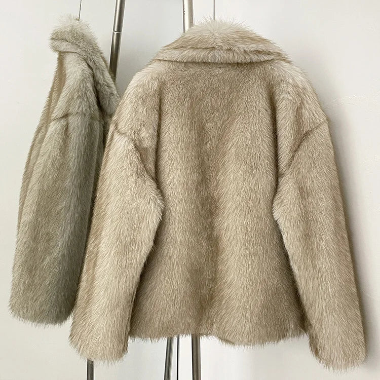 Plush Faux Fur Winter Overcoat
