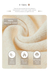 100% Merino Wool Long-Sleeve Midi Sweater Dress