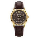 BERNY Luxury Watches for Men Classic Elegance Slim Dress Gold Quartz Men's Watch Leather Strap Fashion Business Wristwatch