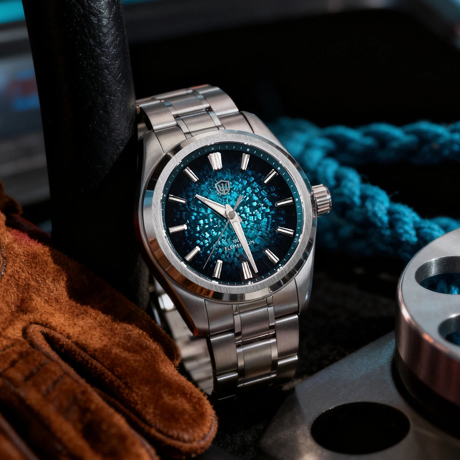 Watchdives WD0003C 38mm Men Watch VH31 Sweep Seconds Quartz Movement Sapphire Ice Crack Dial Luminous 10Bar Waterproof Watches
