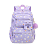 Corduroy Girls School Bags Korean Style Daily Backpack For Women lightweight bow Travel Backpacks Teenagers Casual Bags