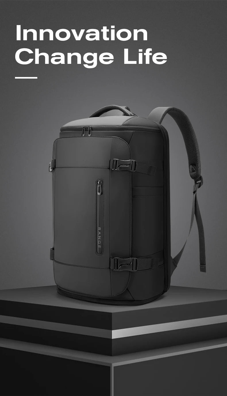 BANGE Multi New Men Backpack Sports Travel Business Large Capacity Dry and Wet Separation Outdoor Hiking with Shoe Compartments