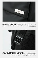 Septwolves Black Large Lapacity 16 Inch Laptop Backpack Man Women Leisure Business Waterproof PVC Leather School Bag Rucksack