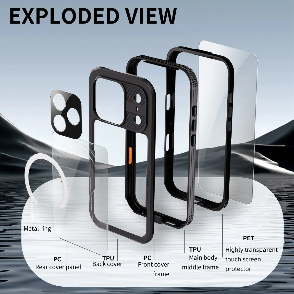 Shellbox Magnetic IP68 Waterproof Phone Case