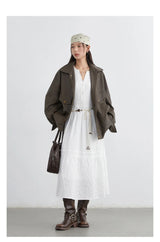 CHIC VEN Women Dress Sets A Line Long Sleeve Solid Loose Casual Female Long Dress with Knitted Vest Spring Autumn 2026