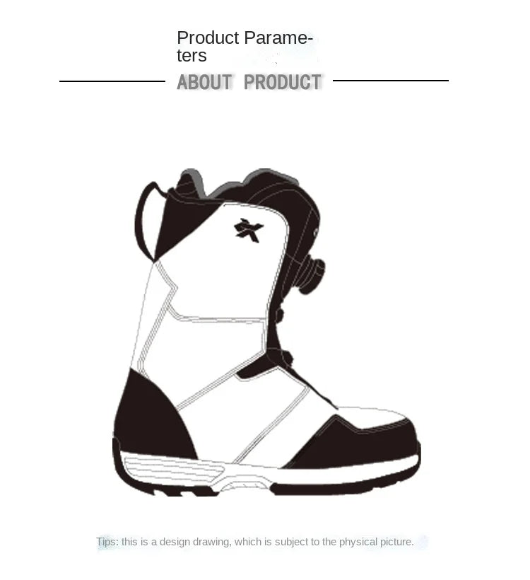 Adult Snowboarding Shoes Snow Boots Man Wire Buckle Models Fast Wear Ski Shoes Men Women Ski Equipment Warm Anti Ski Boots