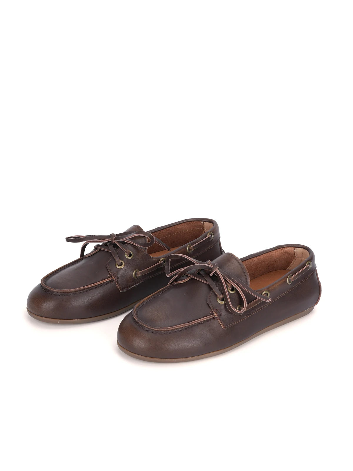 Women's Genuine Leather Moccasin Boat Shoes | Elegant Flats