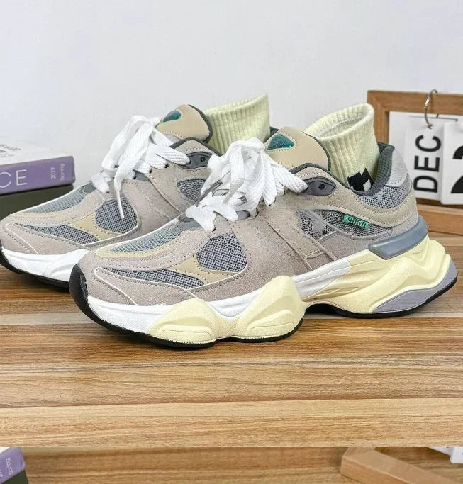 New 9060 retro durable sports shoes, height increasing, casual, breathable running shoes, men's and women's board shoes