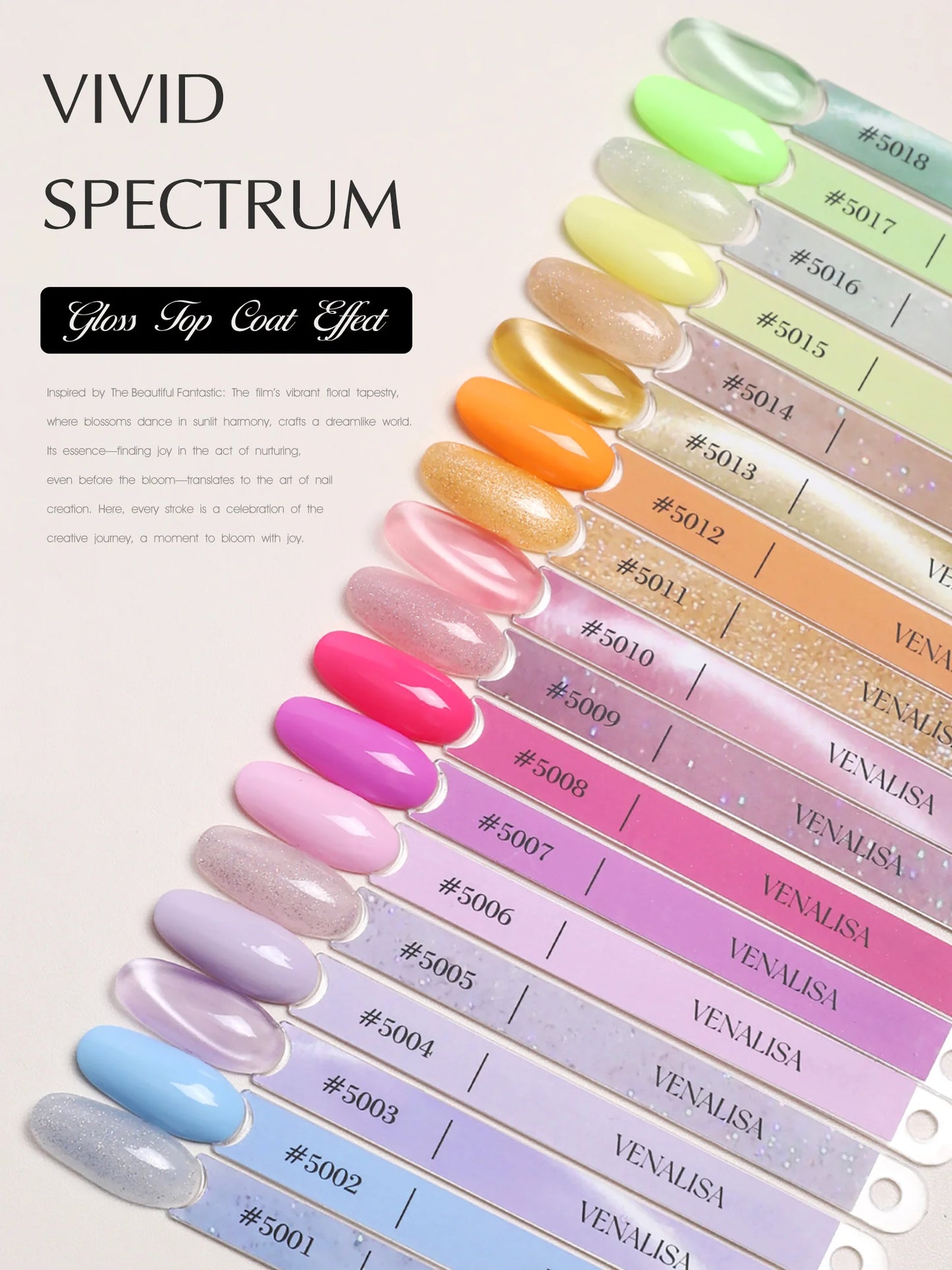 1Set VENALISA VIP Whole Set 10ml HEMA TPO Free Vegan Nail Gel Polish Color Display Gel Varnish Nail Maincure Branded Suitcase