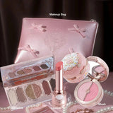 Flower Knows All In One Makeup Set Gift Box Garden Cushion Cream Foundation Matte Blush Long Lasting Velvet Lip Cream With Bag