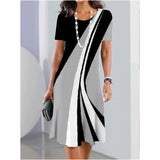Women’s Striped Short-Sleeve Summer Dress