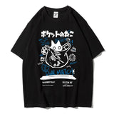Kawaii Cat Print Graphic Tee – Unisex Streetwear