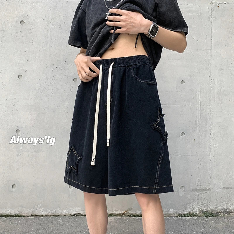 Men’s Vintage Denim Streetwear Shorts