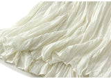 Women's Pleated Maxi Skirt – Elegant A-Line Beach Style
