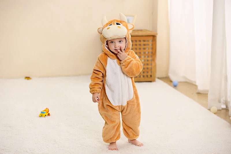 Plush Hooded Baby Winter Romper