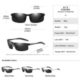 CLLOIO Brand Men's Polarized Sunglasses Aluminum Frame UV400 Anti-Glare Sun Glasses Male Driving Glasses Rimless Oculos De Sol