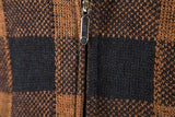 Men’s Winter Plaid Fleece-Lined Hooded Cardigan Jacket