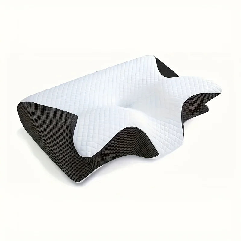 Ergonomic Neck Pillow for Side, Back, and Stomach Sleepers - Contoured Design, Soft Yet Firm Support, Shoulder Relaxation