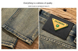 2026 European Trendy Brand Yellow Mud Jeans Men's Retro Old Slim Fit Fashion Long Pants Autumn and Winter Thick Pants
