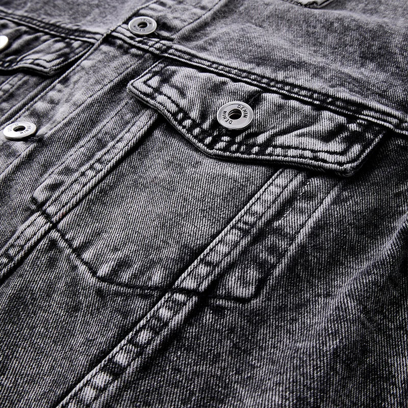 Washed Heavyweight Denim Jacket – Vintage Workwear
