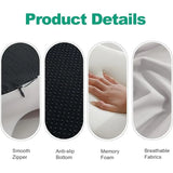 Adjustable Headrest Reading Pillow for Bed Adults - Memory Foam Back Support Wedge for Acid Reflux, Snoring & Legs