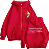 Blame John Meme Oversized Zip-Up Hoodie